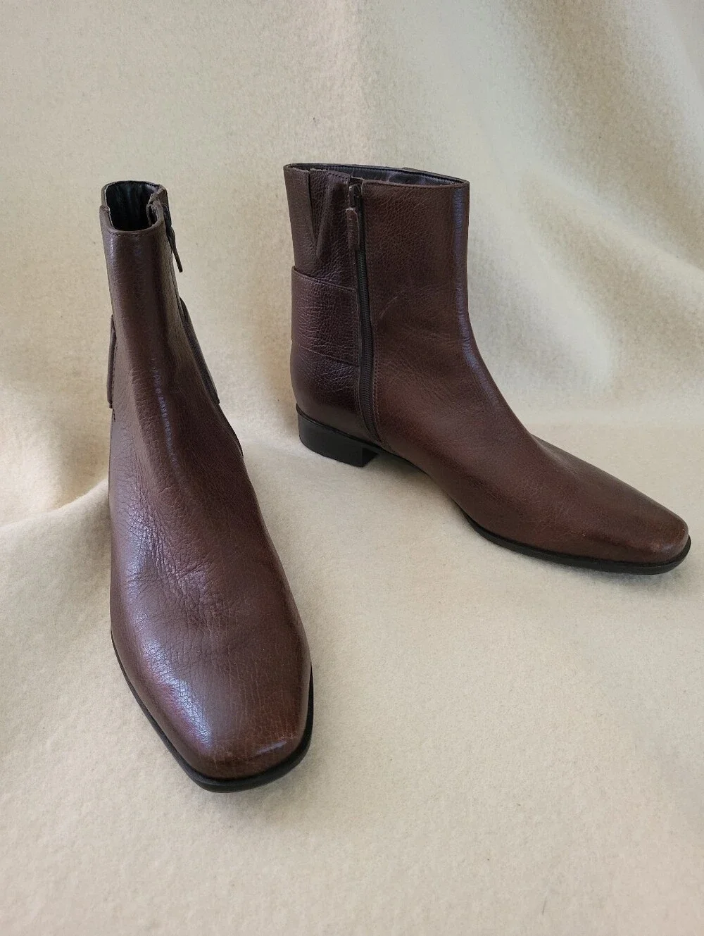 Talbots Brown Leather Ankle Boots Women's Size 8B